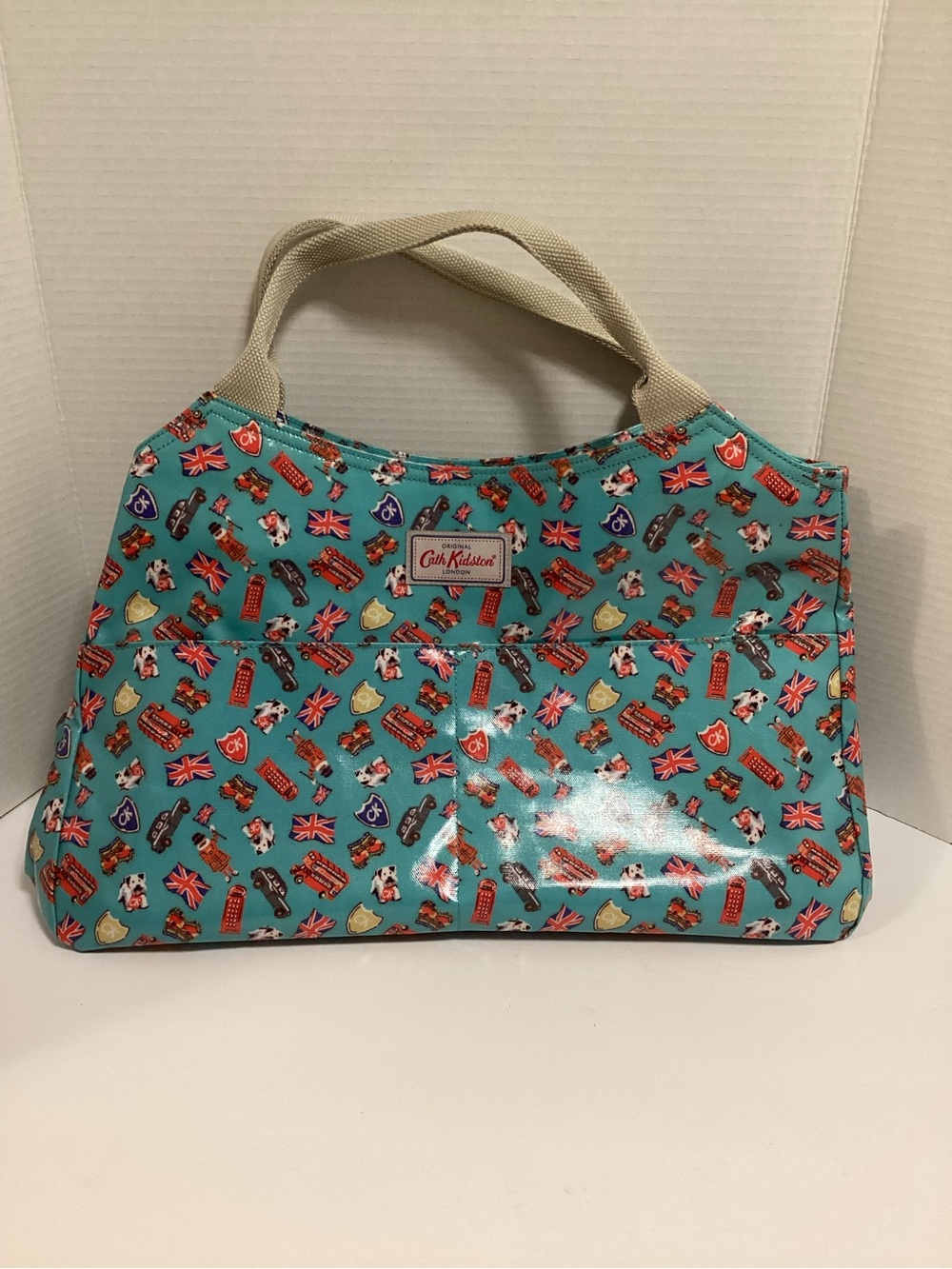 Cath Kidston Teal London Icons Wipe-Clean Tote